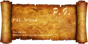 Pál Irina névjegykártya