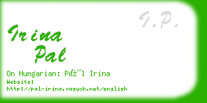 irina pal business card